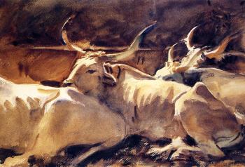 John Singer Sargent : Oxen in Repose